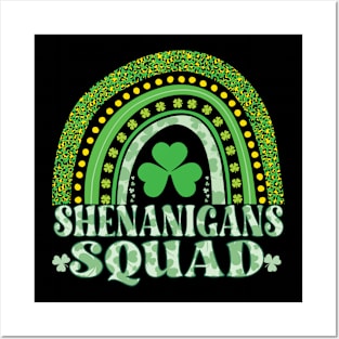 Shenanigans Squad - Retro Rainbow St Patricks Day Posters and Art